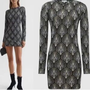 Reiss Annie Metallic Mini Dress